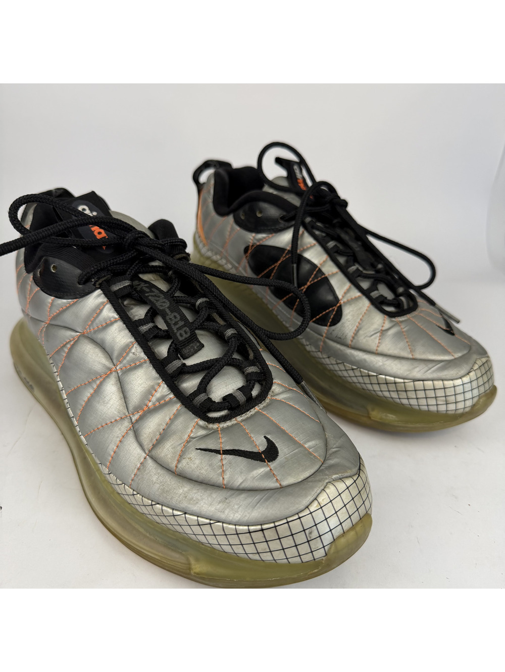 Nike Air MX 720-818 Metallic Silver Black Orange BV5841-001 Sneaker Size 12